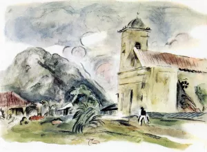 A Church in Cuba by Jules Pascin - Oil Painting Reproduction