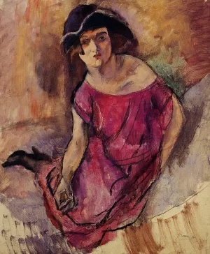 Beautiful English Girl Oil painting by Jules Pascin