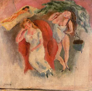 Composition with Three Women by Jules Pascin - Oil Painting Reproduction