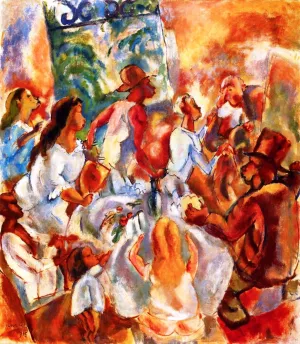 Cuban Hospitality Oil painting by Jules Pascin