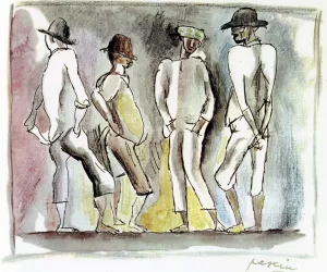 Cubans Oil painting by Jules Pascin