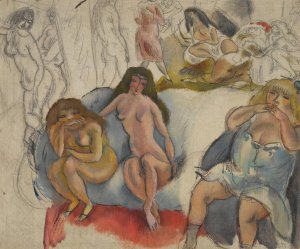 Femmes Galantes by Jules Pascin Oil Painting