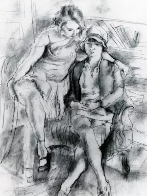 Friends painting by Jules Pascin