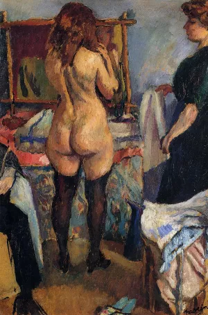 Getting Dressed by Jules Pascin - Oil Painting Reproduction