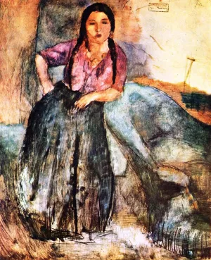 Gypsy Girl by Jules Pascin - Oil Painting Reproduction