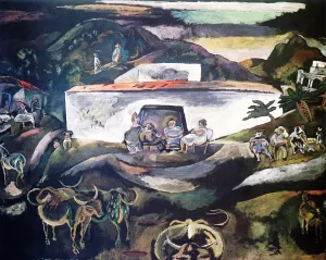 Hammam-Life, Tunisie Oil painting by Jules Pascin