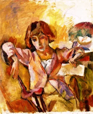 Hermine in Pink by Jules Pascin Oil Painting
