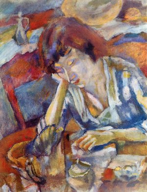 Hermine Oil painting by Jules Pascin