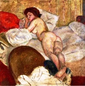 In the Hotel Room painting by Jules Pascin