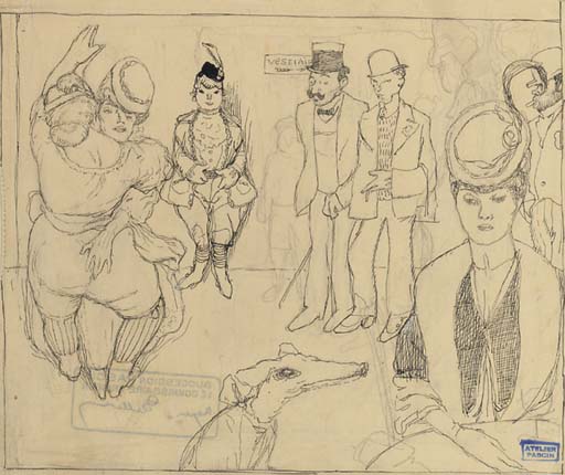 La Salle de Fete by Jules Pascin - Hand-Painted Oil Painting Reproduction