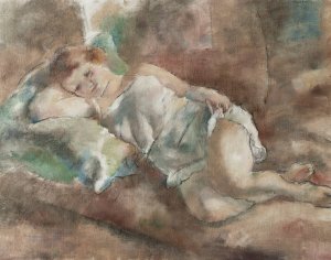 Le repos du modele by Jules Pascin Oil Painting