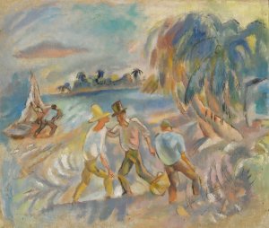 Les brigands by Jules Pascin Oil Painting