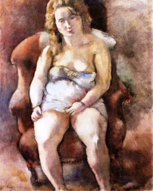 Marcelle Seated by Jules Pascin Oil Painting