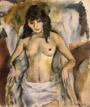 Nude in an Armchair by Jules Pascin - Oil Painting Reproduction