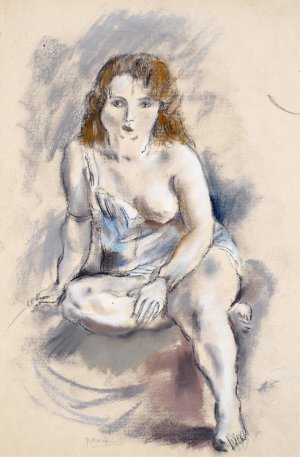 Nude by Jules Pascin Oil Painting