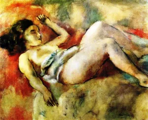 Nude Sleeping by Jules Pascin - Oil Painting Reproduction