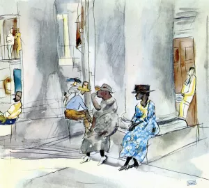 Outside the Church by Jules Pascin Oil Painting
