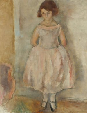 Portrait De Jeune Fille by Jules Pascin Oil Painting