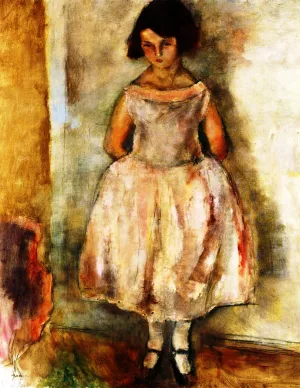 Portrait of a Girl by Jules Pascin Oil Painting
