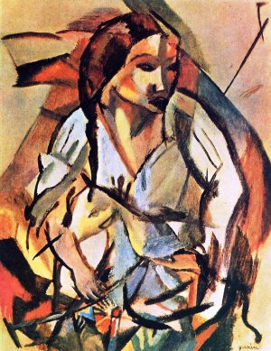 Portrait of a Woman of the House on the Rue d'Amboise Oil painting by Jules Pascin