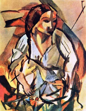 Portrait of a Woman of the House on the Rue d'Amboise Oil painting by Jules Pascin