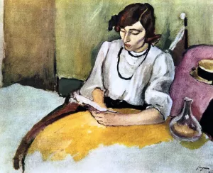 Portrait of Hermine David II painting by Jules Pascin