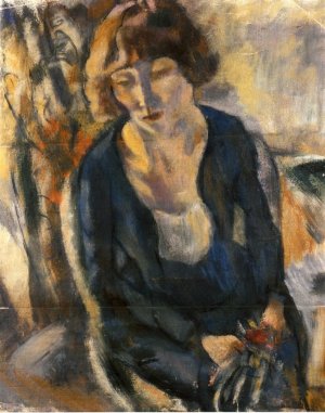 Portrait of Hermine David Oil painting by Jules Pascin