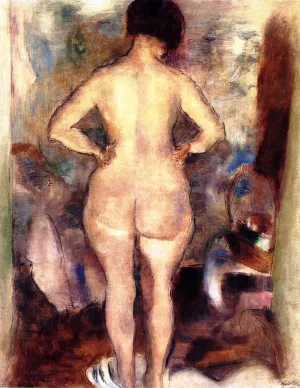 Raymonde from the Back by Jules Pascin Oil Painting