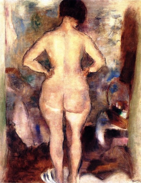 Raymonde from the Back by Jules Pascin - Hand-Painted Oil Painting Reproduction