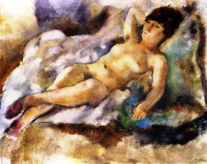 Rebecca Lying Down by Jules Pascin Oil Painting