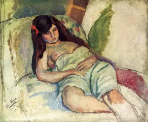 Reclining Woman painting by Jules Pascin