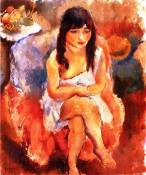 Seated Figure by Jules Pascin Oil Painting