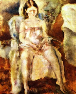 Seated Young Girl II by Jules Pascin Oil Painting