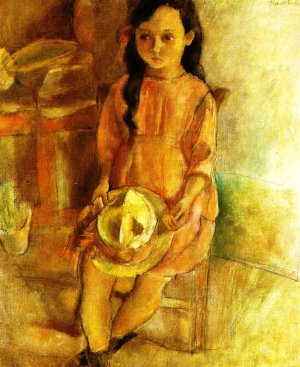 Seated Young Girl by Jules Pascin Oil Painting