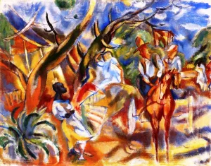 Southern Scene by Jules Pascin - Oil Painting Reproduction