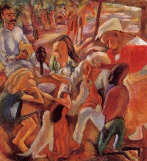 The Good Samaritans Oil painting by Jules Pascin