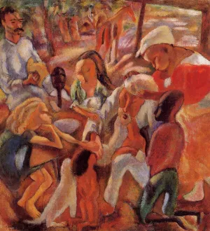 The Good Samaritans Oil painting by Jules Pascin