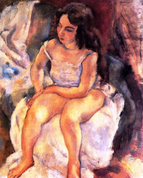 The Model by Jules Pascin - Hand-Painted Oil Painting Reproduction