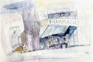 The Pharmacy by Jules Pascin Oil Painting
