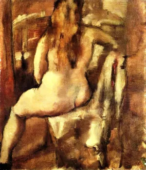 The Seated Nude by Jules Pascin Oil Painting