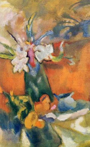 The Vase of Flowers by Jules Pascin - Oil Painting Reproduction