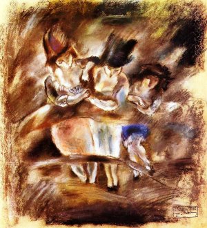 Three Girls in a Boat Oil painting by Jules Pascin