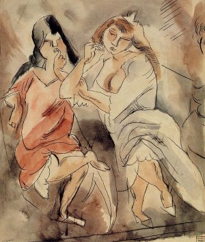 Two Creoles Oil painting by Jules Pascin
