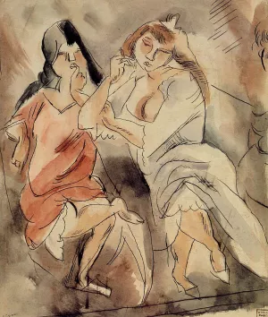 Two Creoles by Jules Pascin Oil Painting