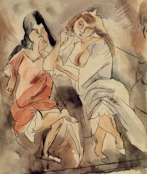 Two Creoles Oil painting by Jules Pascin