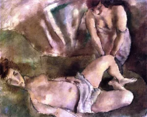 Two Friends by Jules Pascin Oil Painting