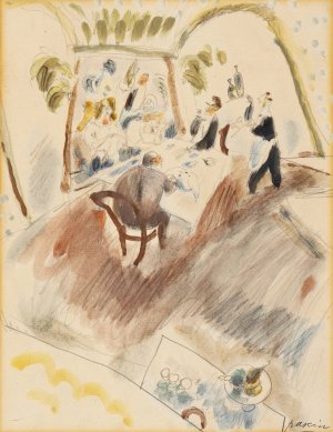 Two Men Dining by Jules Pascin Oil Painting