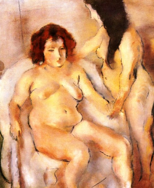 Two Nude Women by Jules Pascin - Hand-Painted Oil Painting Reproduction