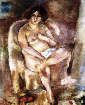 Woman Seated in an Armchair by Jules Pascin Oil Painting