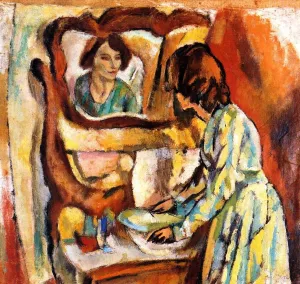 Woman Washing Herself by Jules Pascin Oil Painting